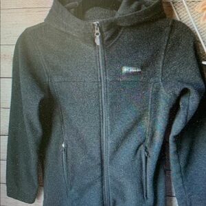 Kids Black Hooded Jacket